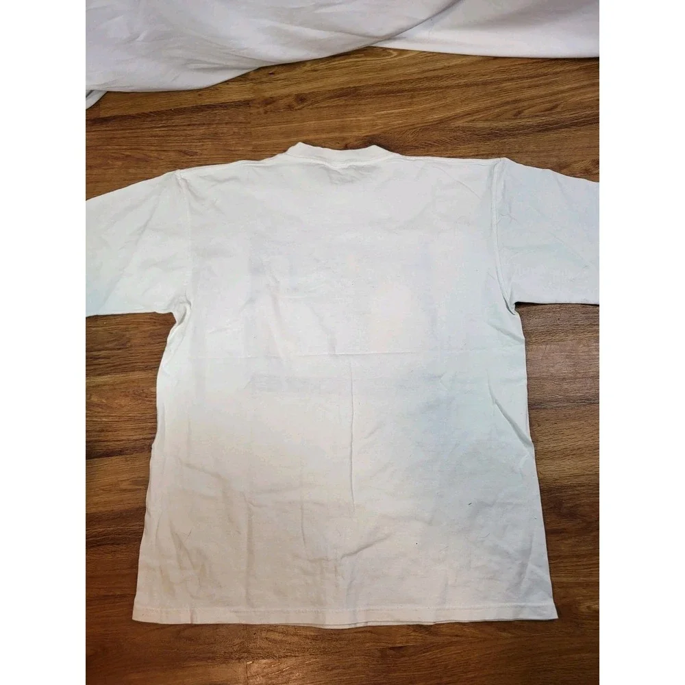 Vtge Fabric Art S Bronzan White Cat Graphic Tee Shirt - Picture 4 of 4